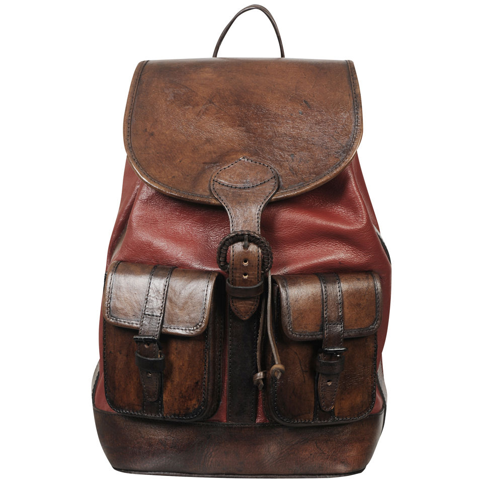 Beara Beara Santa Cruz Leather Backpack - Red