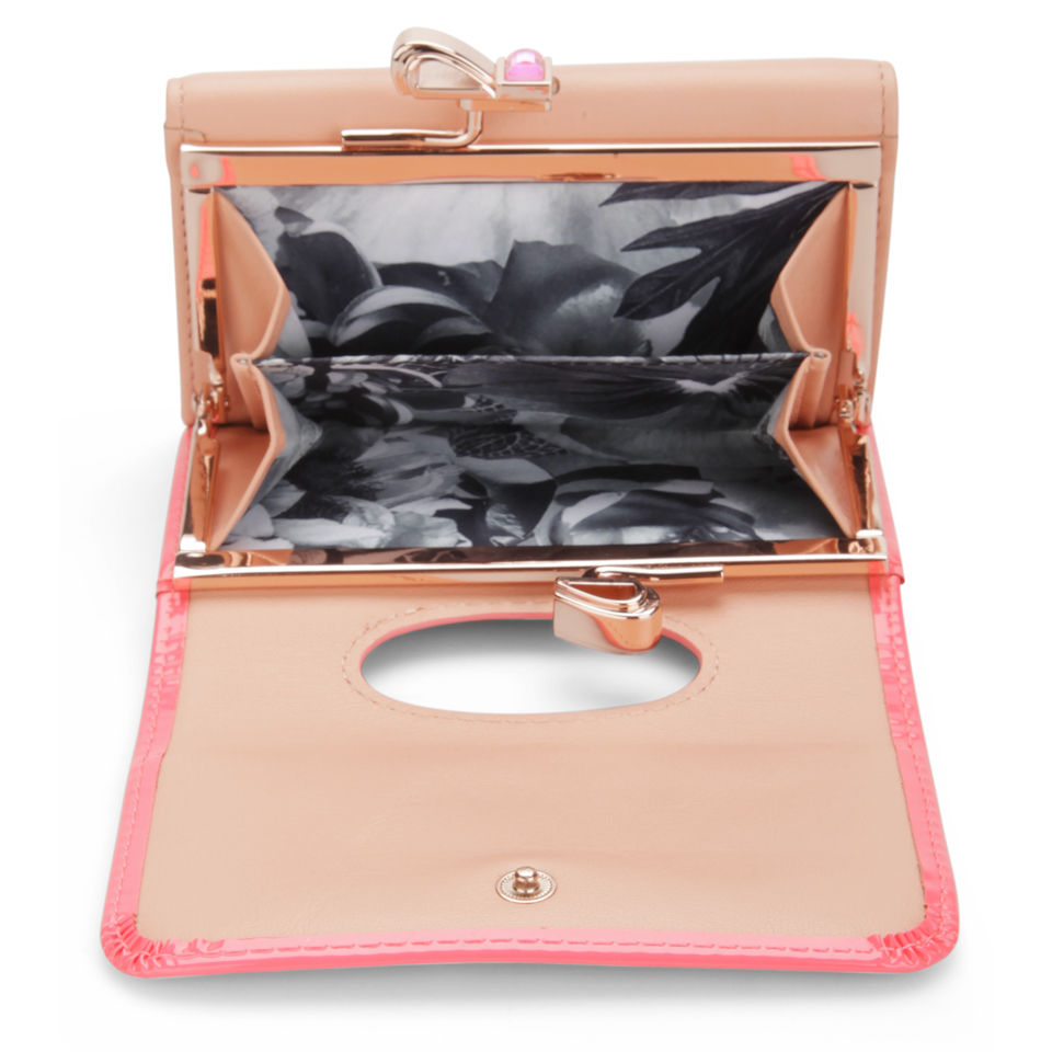 Ted Baker Women s Temmey Small Crystal Bow Leather Purse Bright Pink