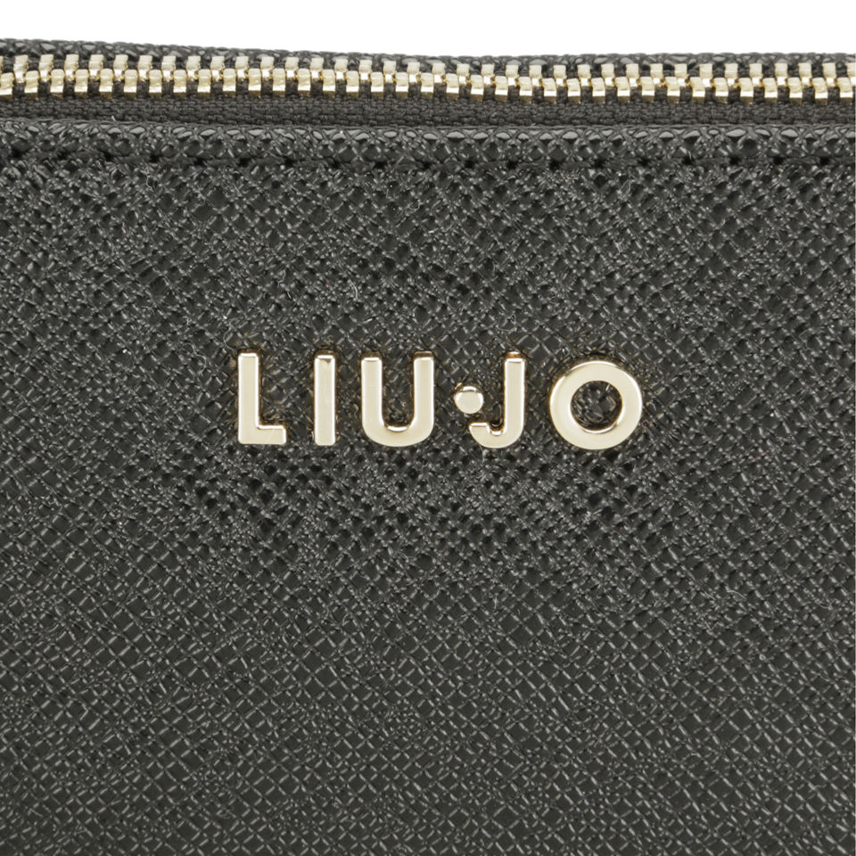 Liu Jo Anna Zip Top Plait Clutch Bag - Black