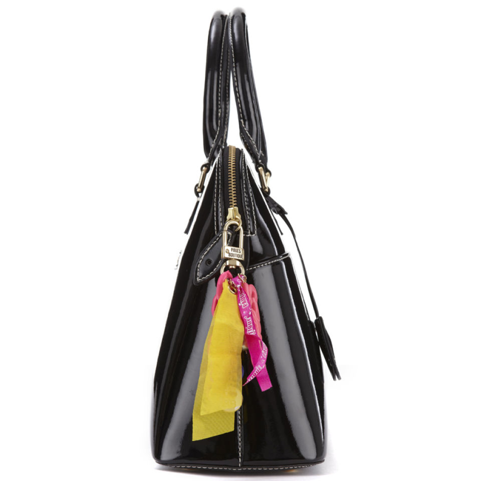 Paul's Boutique Women's Maisy Patent Bowler Bag - Black