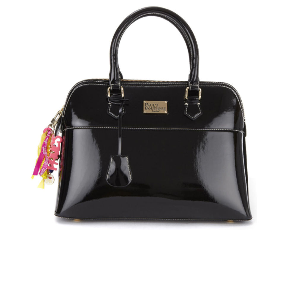 Paul's Boutique Women's Maisy Patent Bowler Bag - Black
