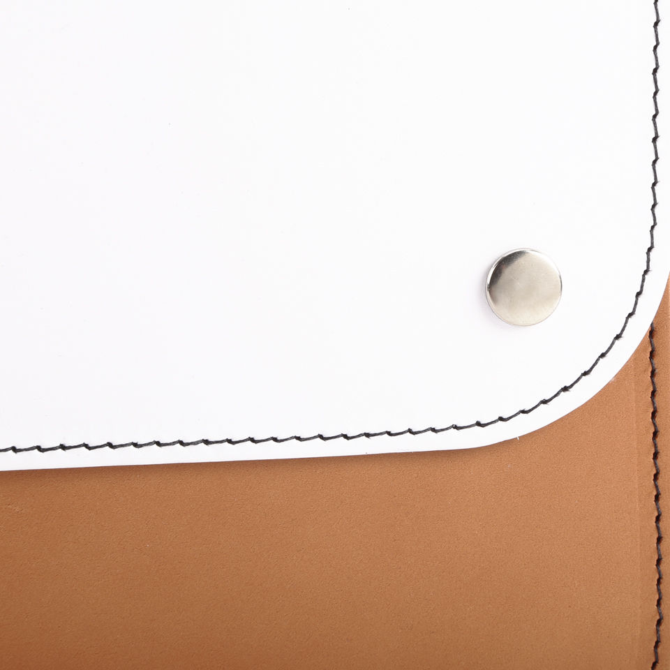 Danielle Foster Kit Colourblock Leather Clutch Bag - Black/Tan/White