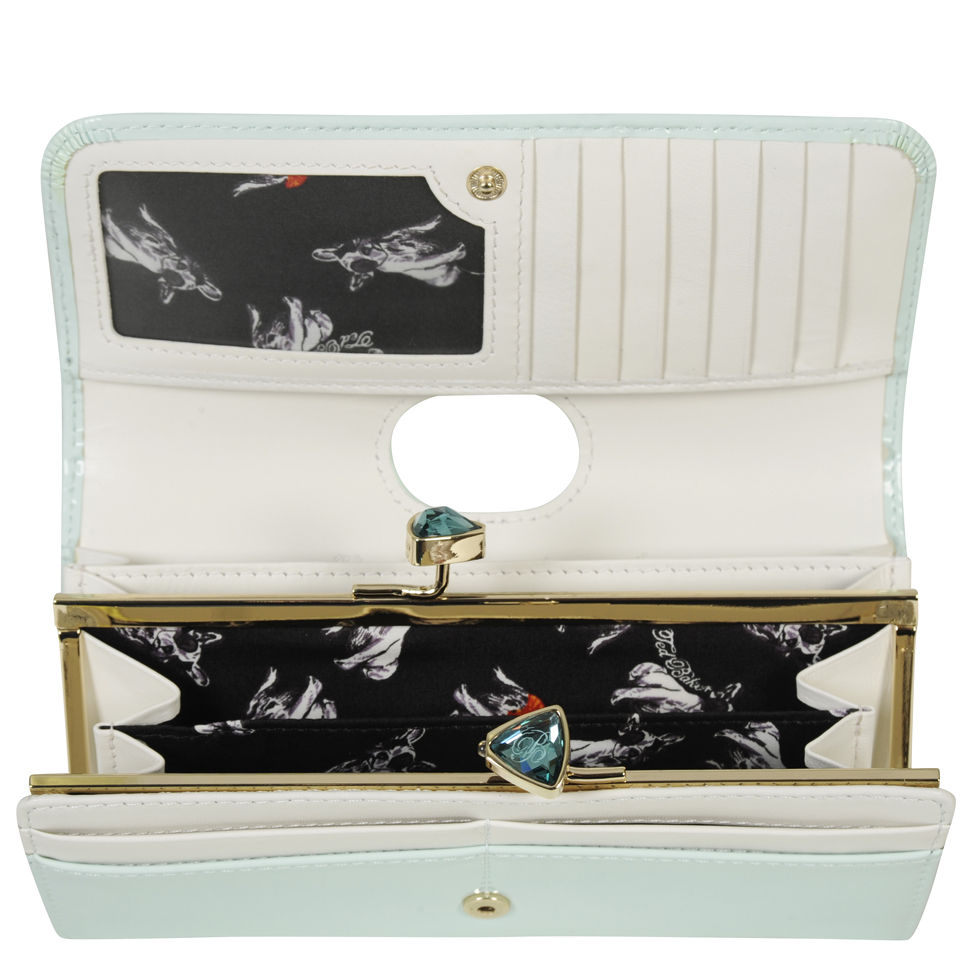 Ted Baker Women's Titiana Leather Bow Crystal Top Matinee Purse - Powder Blue