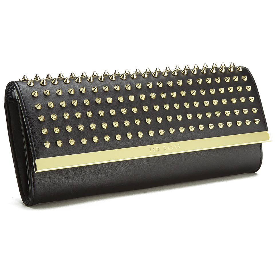 Ted Baker Studded Metal Bar Clutch Bag - Black