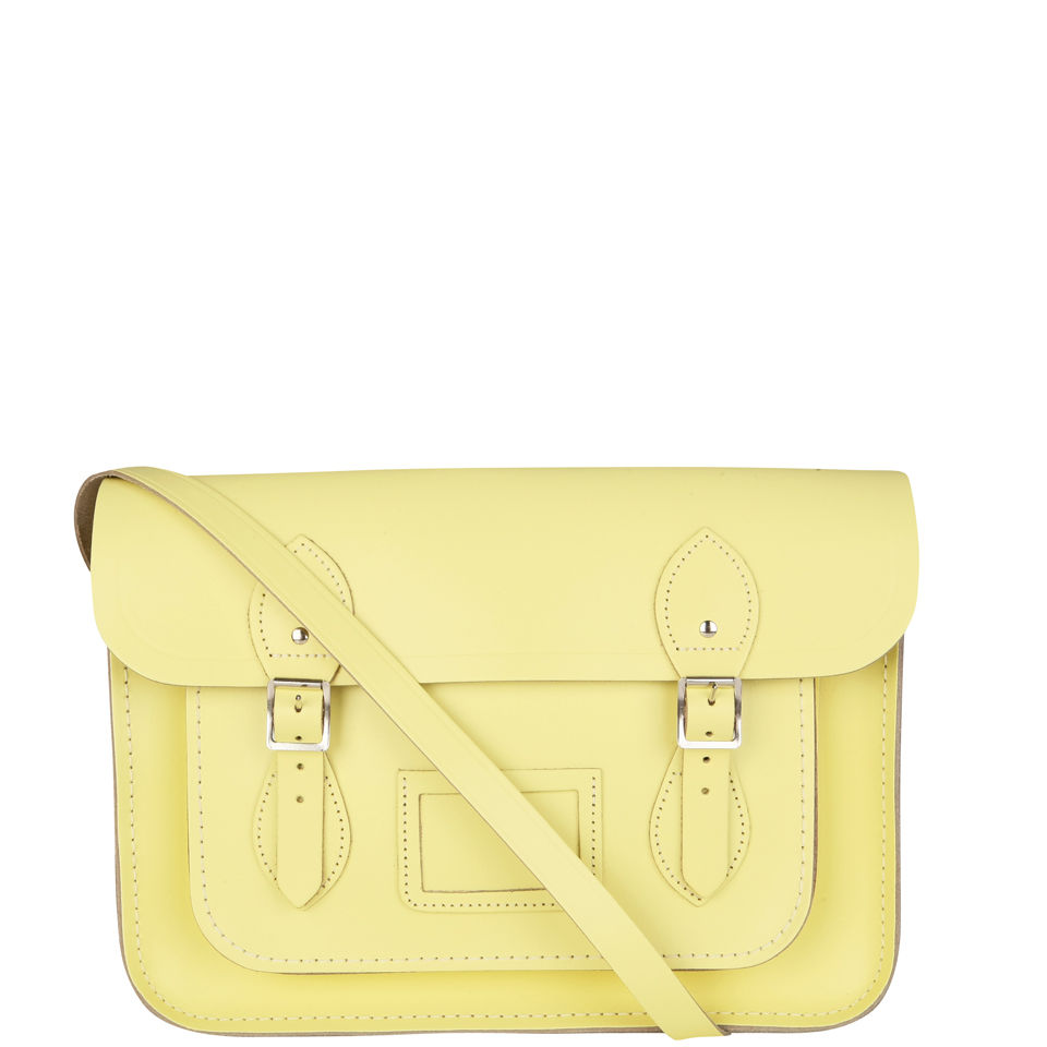 The Cambridge Satchel Company 13 Inch Leather Satchel Pastel Lemon