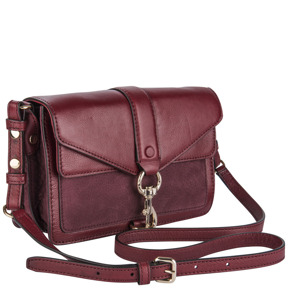 Rebecca Minkoff Hudson Nubuck Deerskin Moto Mini Bag - Port