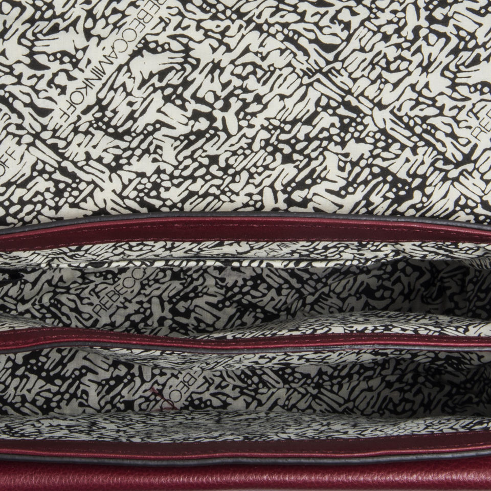 Rebecca Minkoff Hudson Nubuck Deerskin Moto Mini Bag - Port