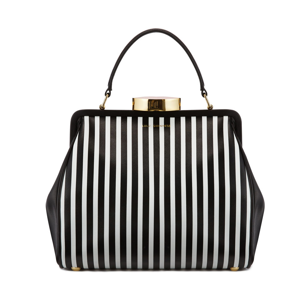 Lulu guinness black and white bag on sale