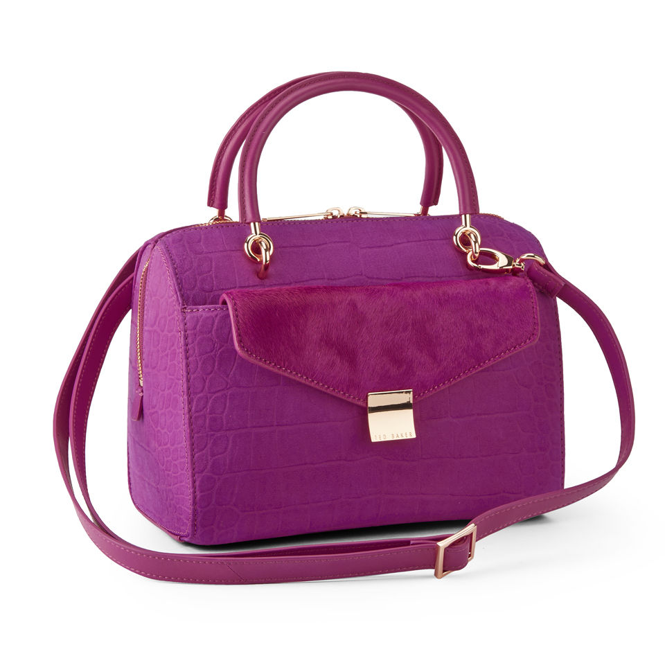 Ted Baker Alexia Removable Clutch Small Bowler Bag - Deep Pink