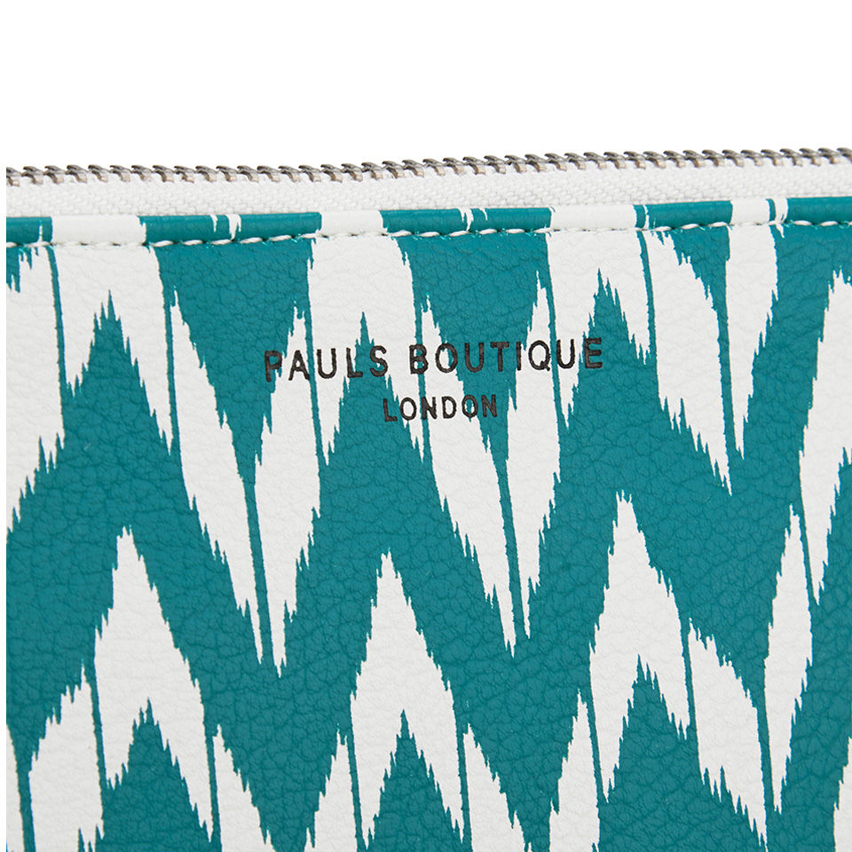 Paul's Boutique Fleur Zig Zag Clutch Bag - Teal
