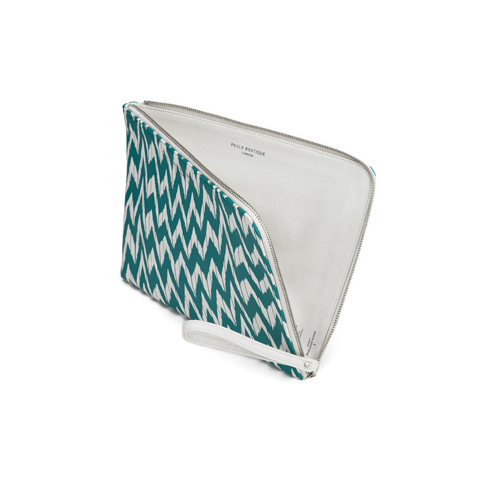 Paul's Boutique Fleur Zig Zag Clutch Bag - Teal