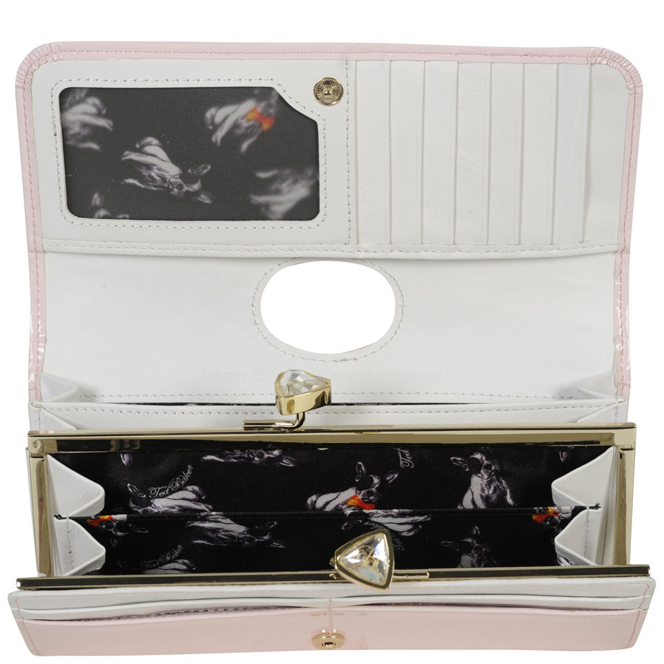 Ted Baker Women's Titiana Leather Bow Crystal Top Matinee Purse - Baby Pink