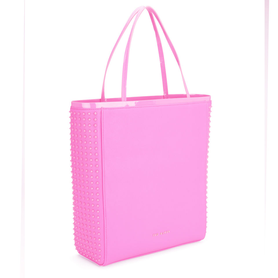Ted Baker Studded Crosshatch Tote Bag - Mid Pink