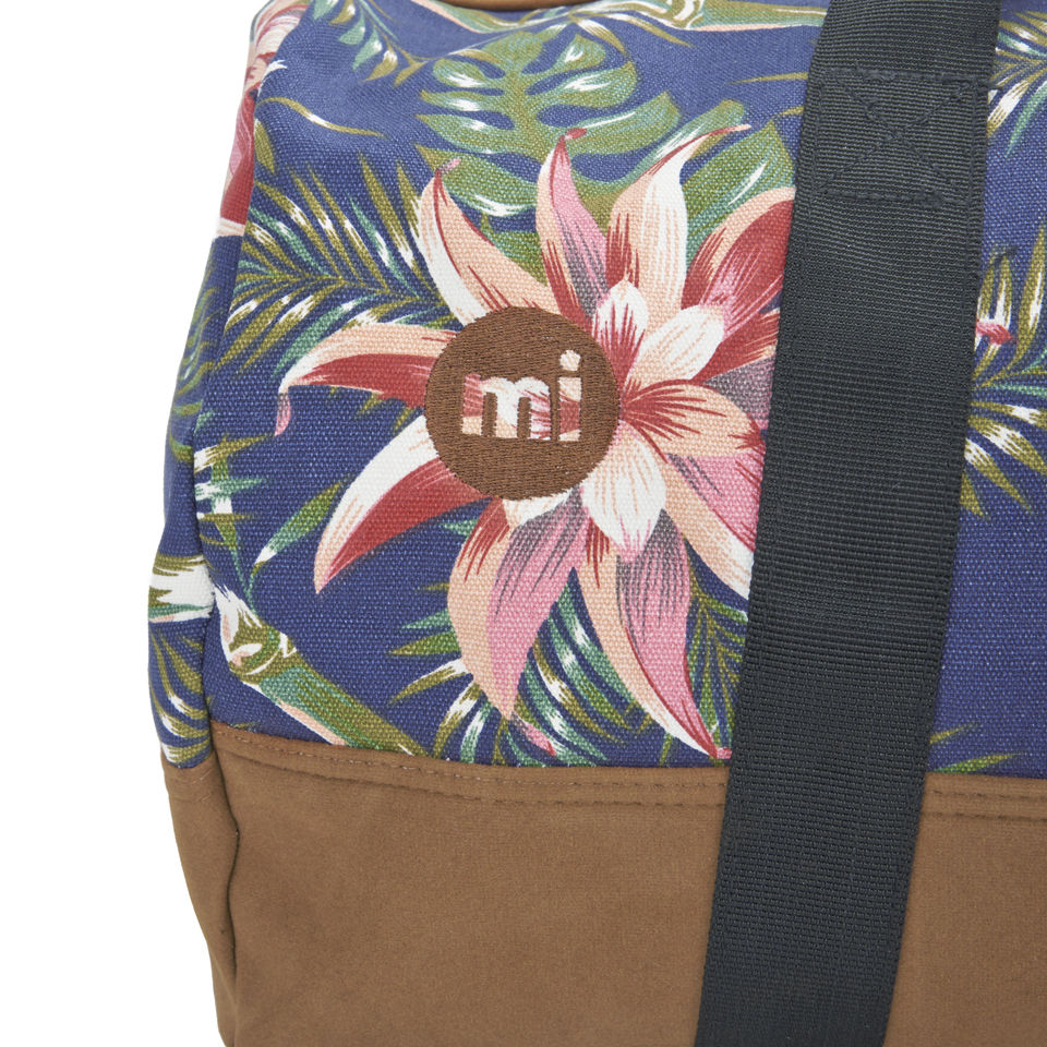 Mi-Pac Palm Floral Duffle Bag - Navy