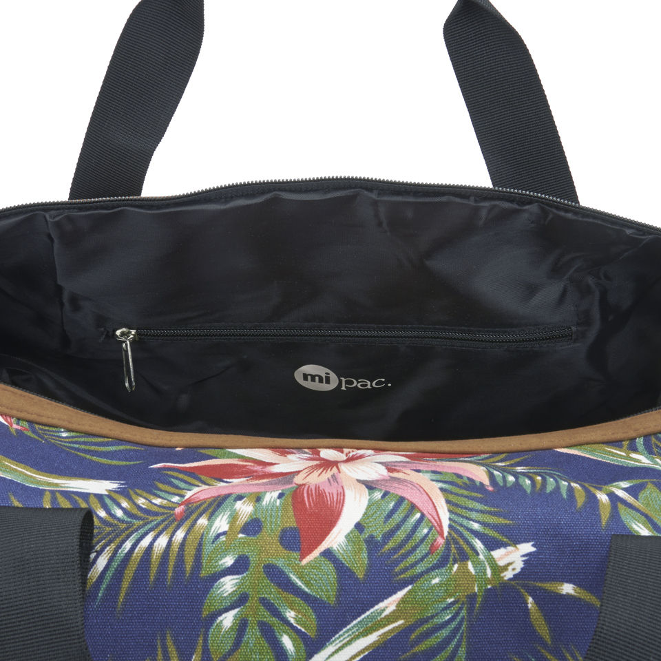 Mi-Pac Palm Floral Duffle Bag - Navy
