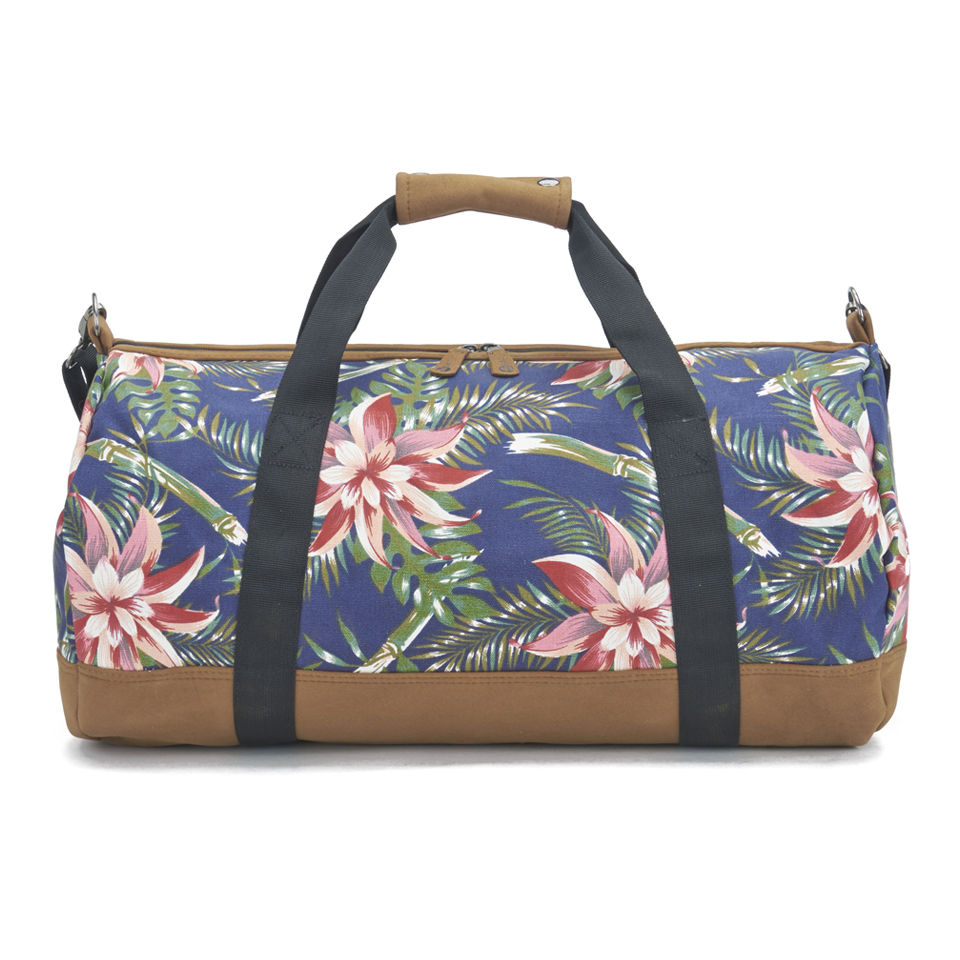 Mi-Pac Palm Floral Duffle Bag - Navy