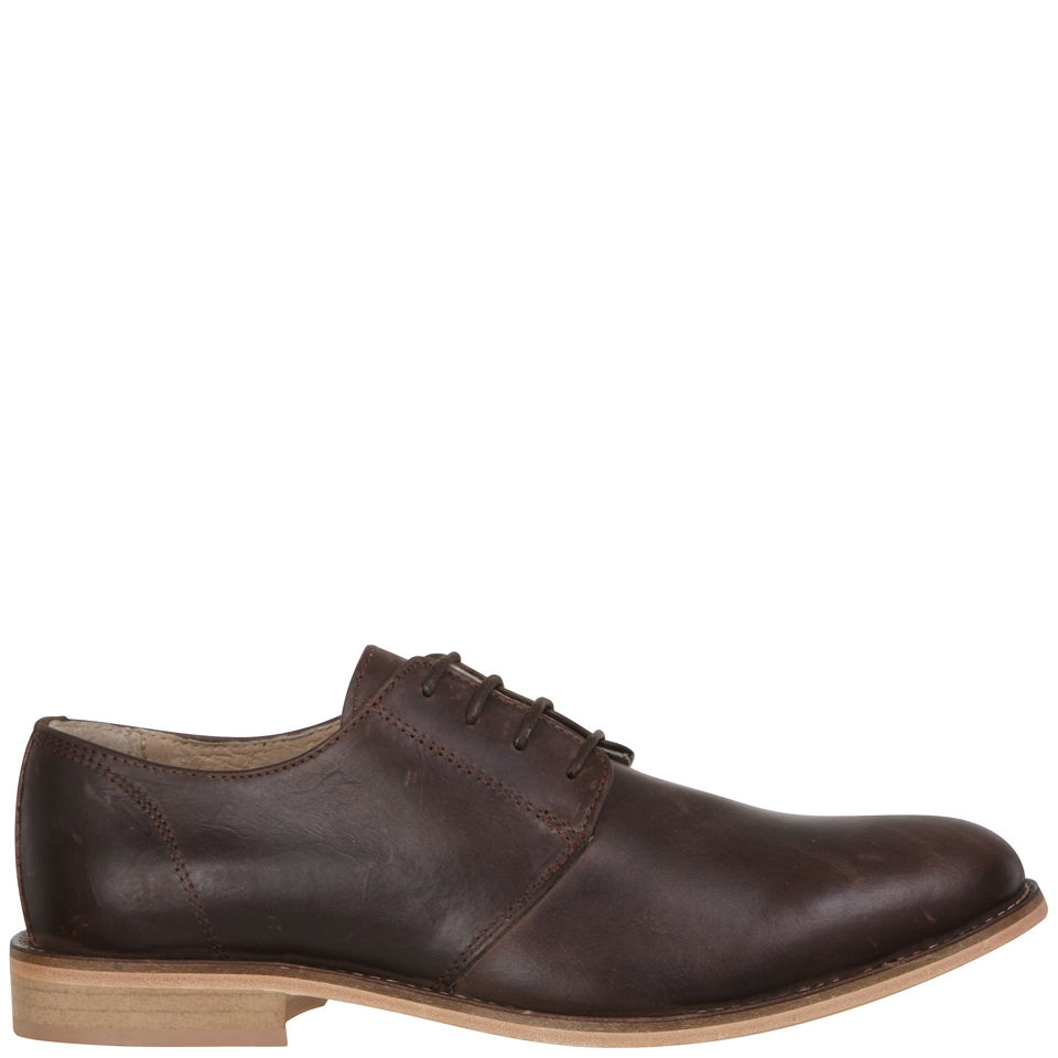 Oliver Spencer Men's Leather Officer Shoes - Chocolate | Worldwide ...