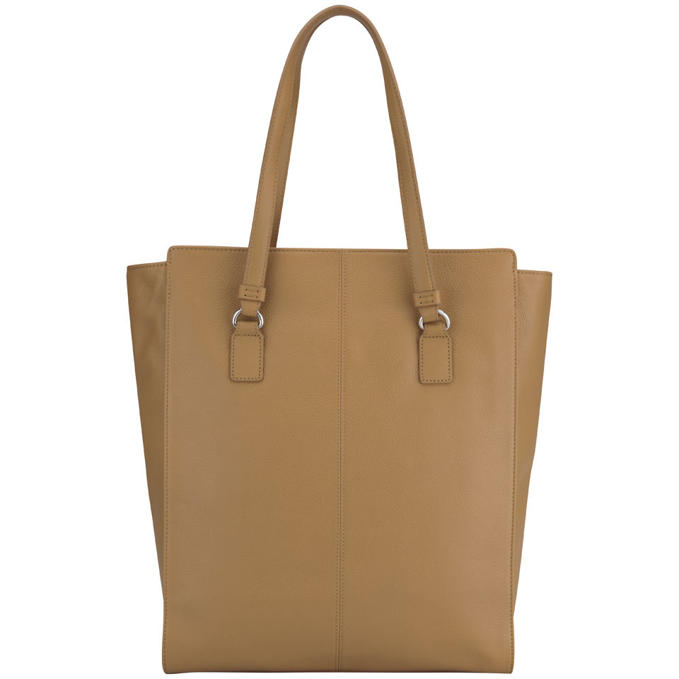 Tommy Hilfiger Women's Fabienne Leather Square Tote Bag - Tan