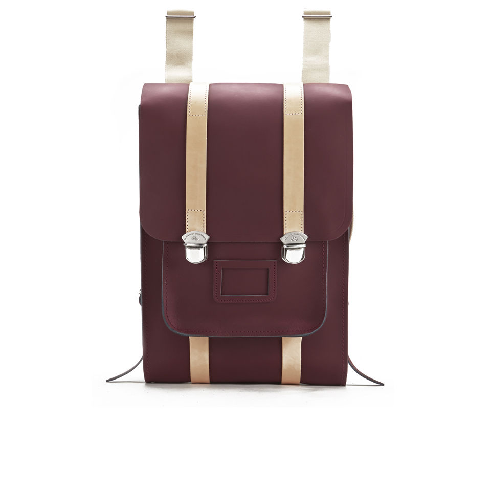 The Cambridge Satchel Company Men's Expedition Backpack - Oxblood/Natural