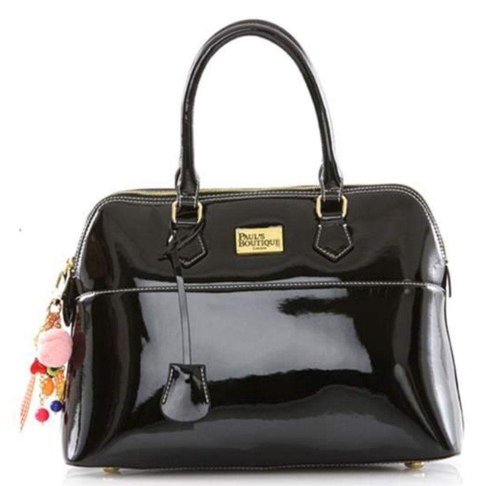 Paul's Boutique Maisy Patent Kettle Bag - Black