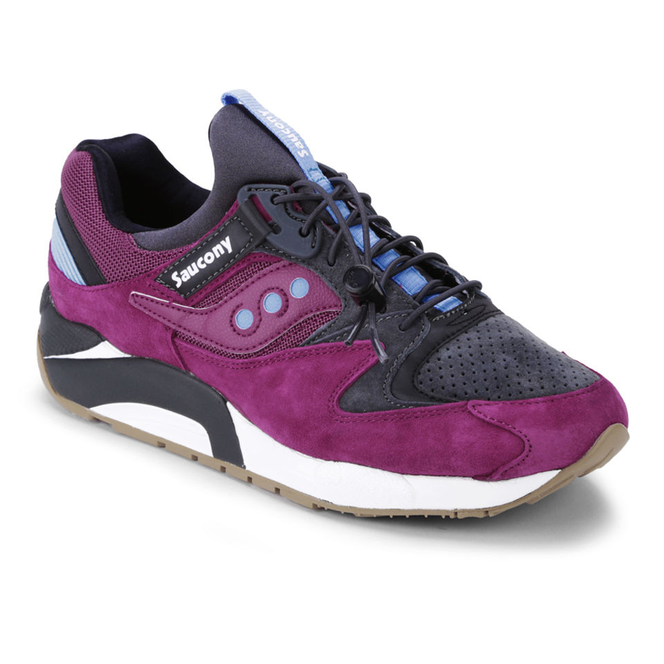 Saucony Men s Grid 9000 Trainers Red Charcoal Allsole