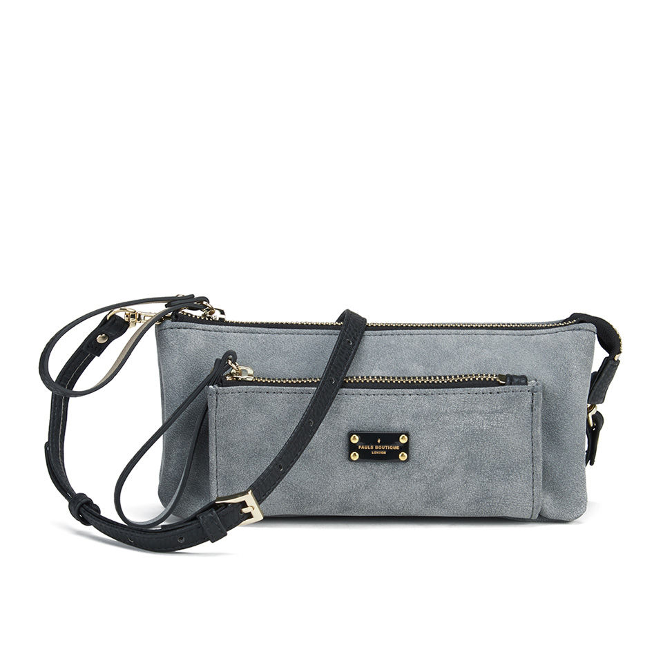 Paul s Boutique Hope Slouchy Textured Clutch Bag Black