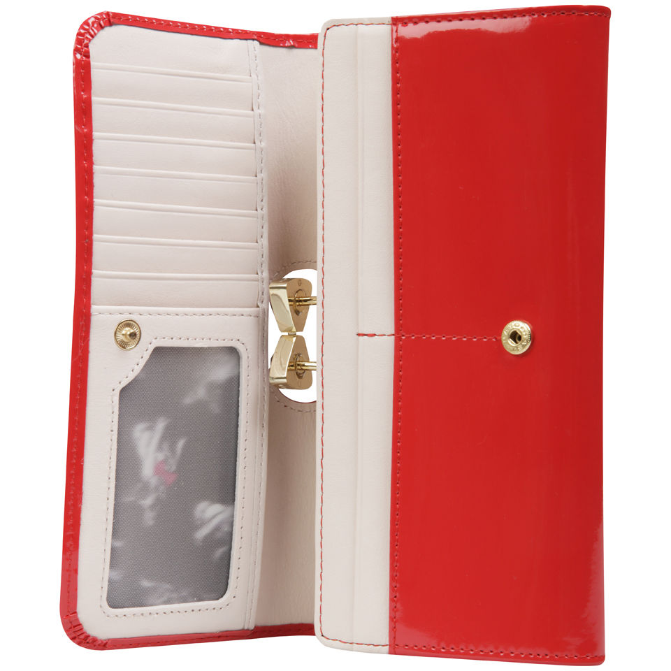 Ted Baker Titiana Bow Crystal Top Bobble Leather Matinee Purse - Red