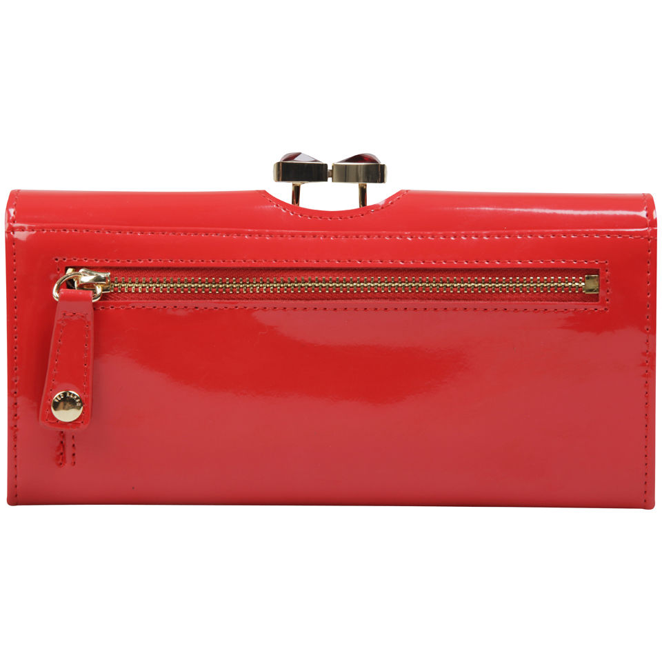 Ted Baker Titiana Bow Crystal Top Bobble Leather Matinee Purse - Red