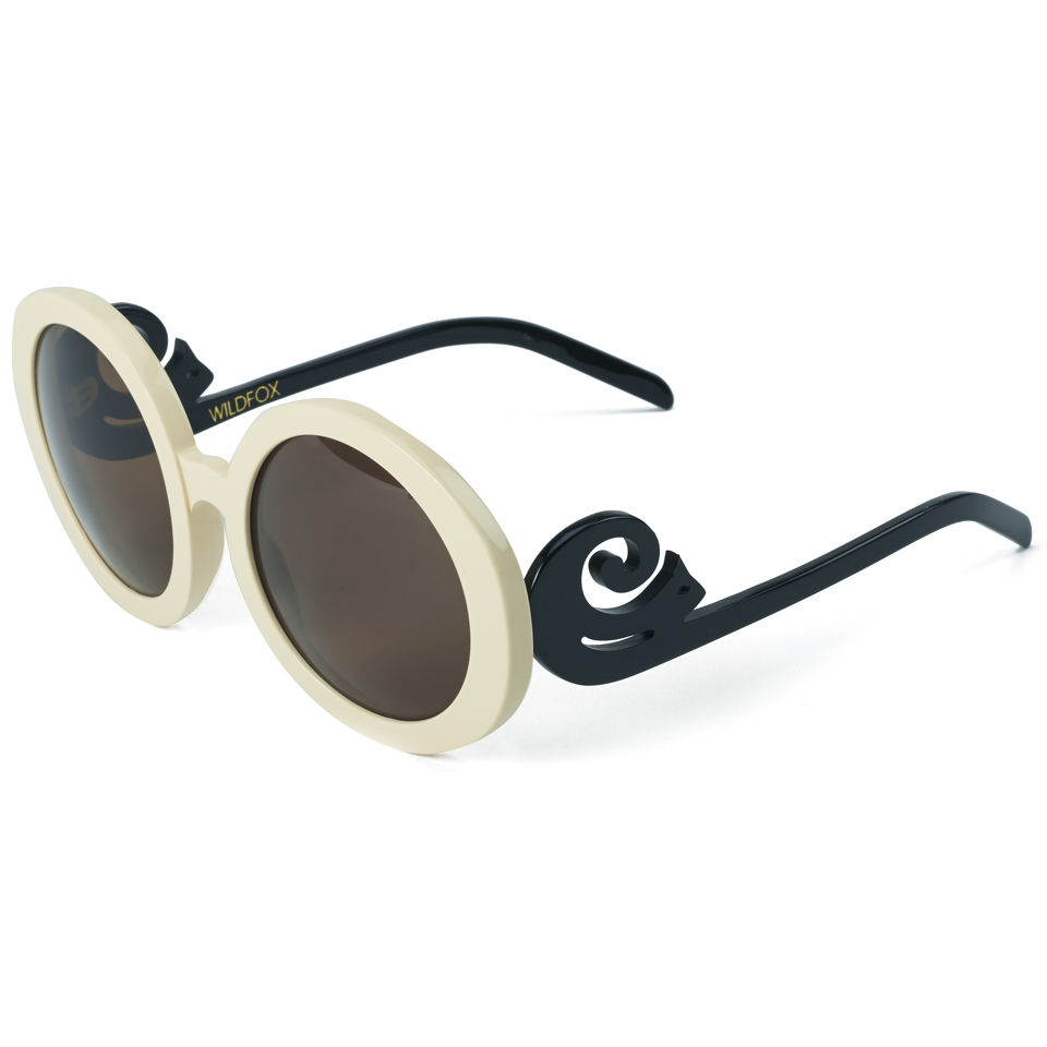 Wildfox Bianca Round Sunglasses - Cream/Black