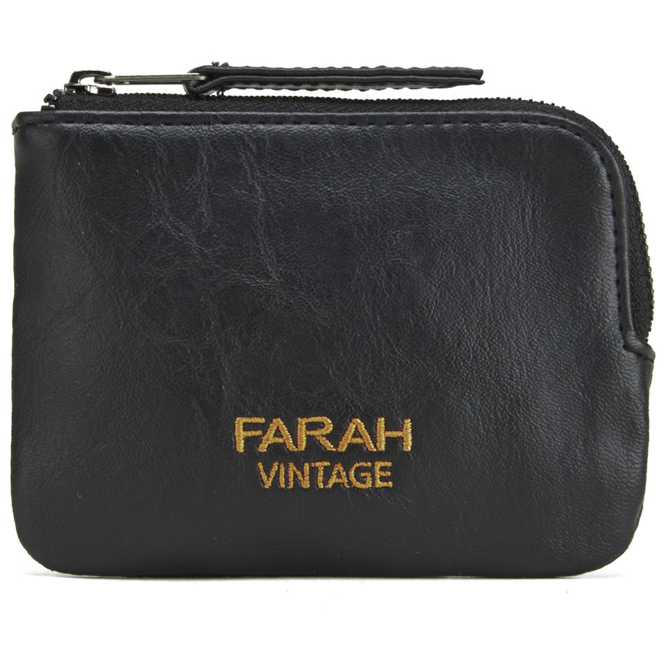 Farah Vintage Men's Zip Wallet - Black