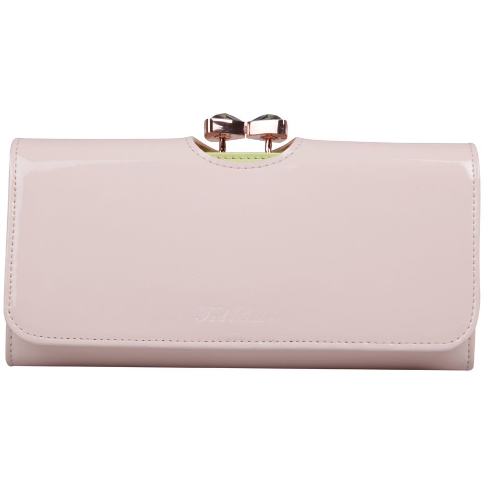 Ted Baker Titiana Bow Crystal Top Bobble Leather Matinee Purse - Light Pink