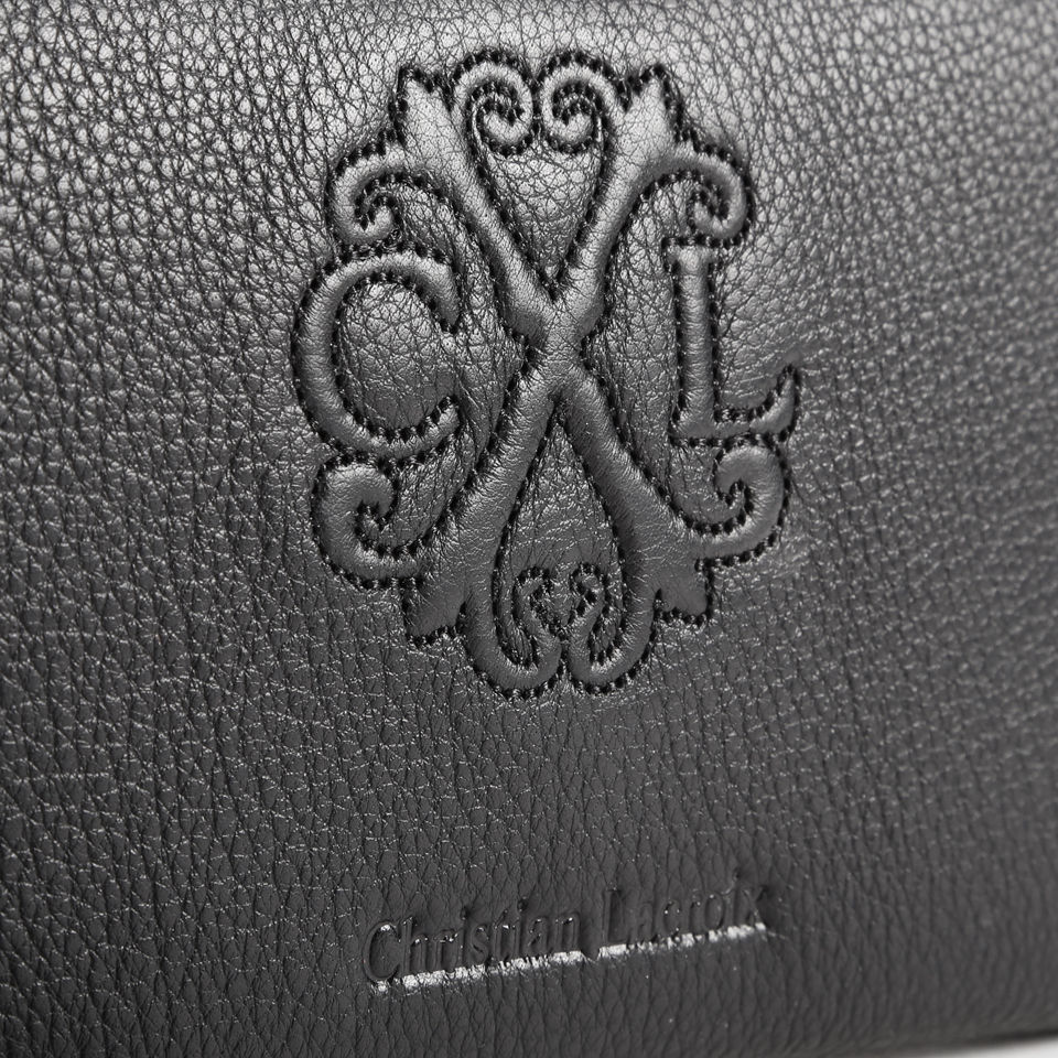 Christian Lacroix Relief PM1 Zip Top Purse - Noir