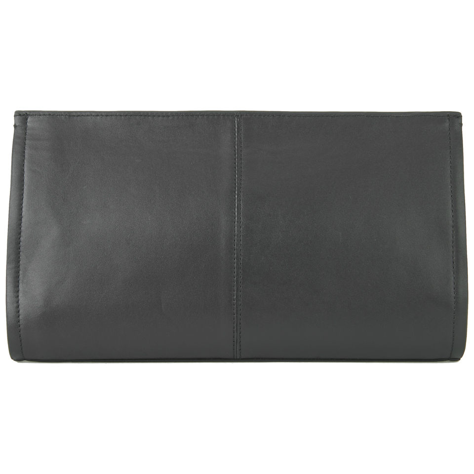 Calvin Klein Women's Leather and Pony Taylor Clutch Bag - Black/Guinea