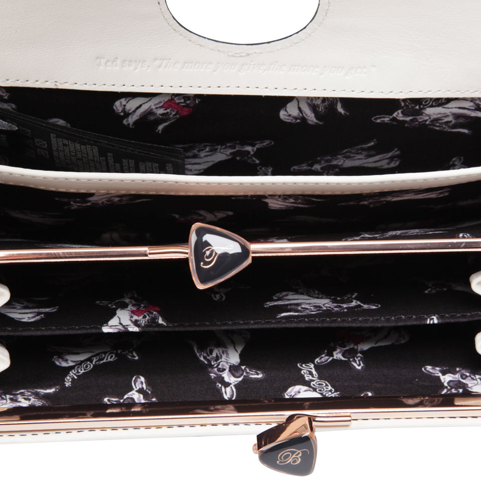 Ted Baker Lidia Bow Enamel Leather Matinee Purse - Black