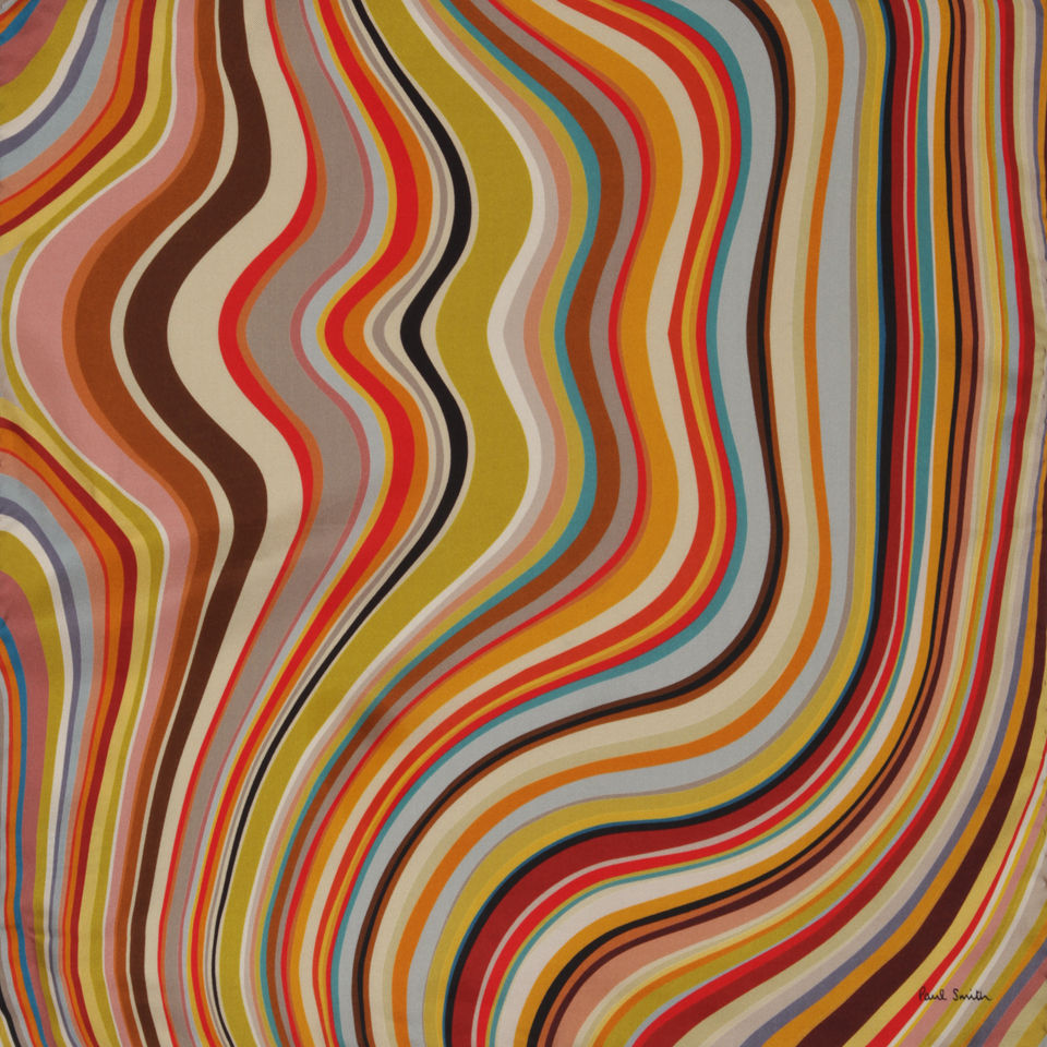 Paul Smith Accessories Women s Square Swirl Silk Scarf Multi Swirl Coggles