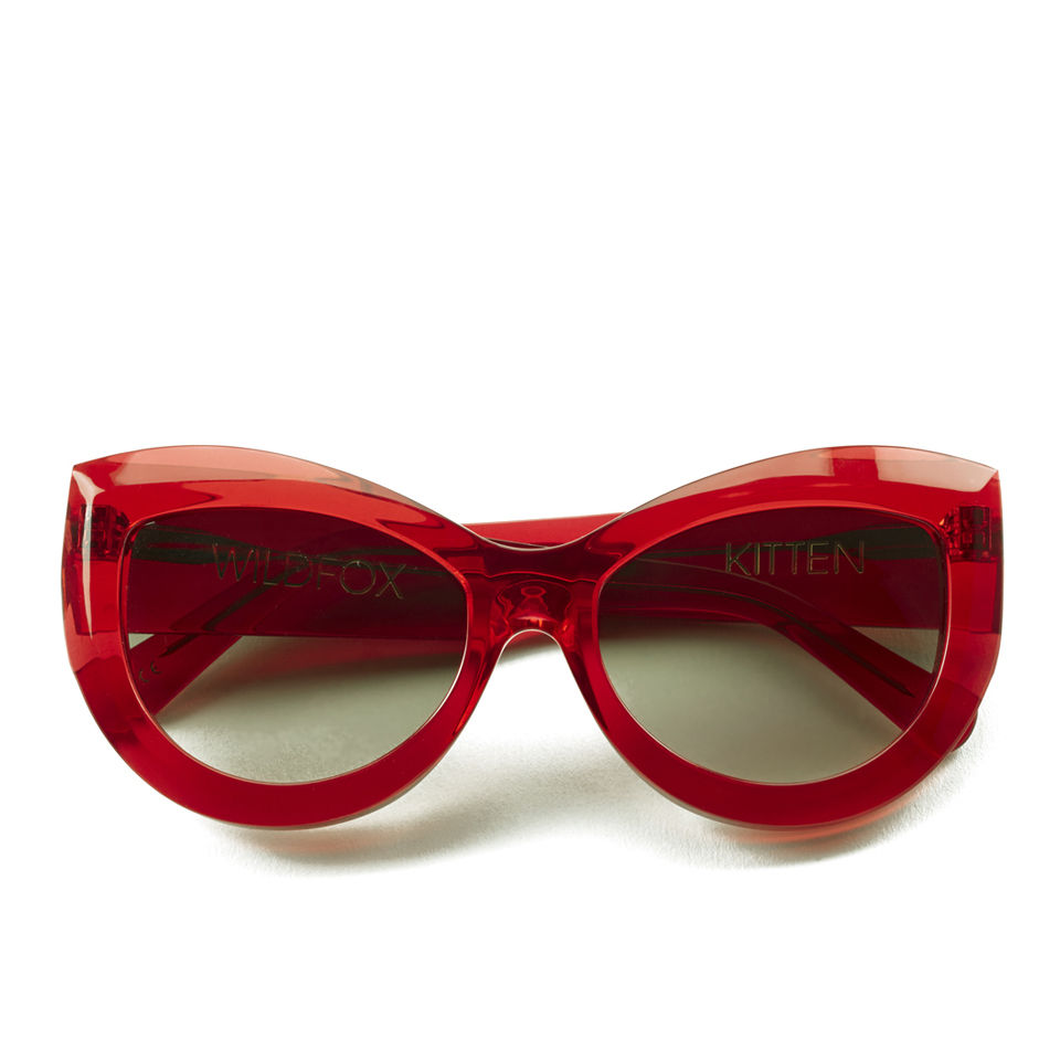 Wildfox Kitten Cat's Eye Sunglasses - Translucent Red