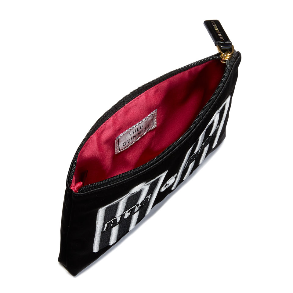 Lulu Guinness Bits and Bobs Zip Pouch - Black