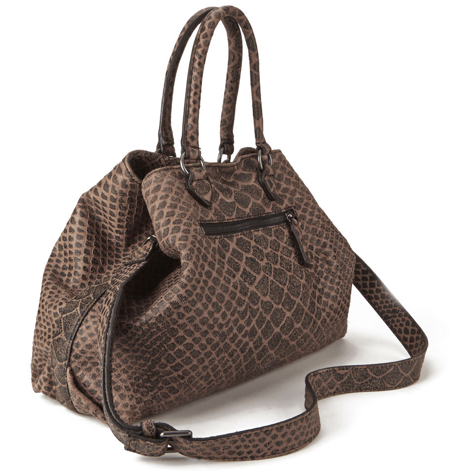 Liebeskind Women's Maxine Spada Snake Leather Tote Bag - Black
