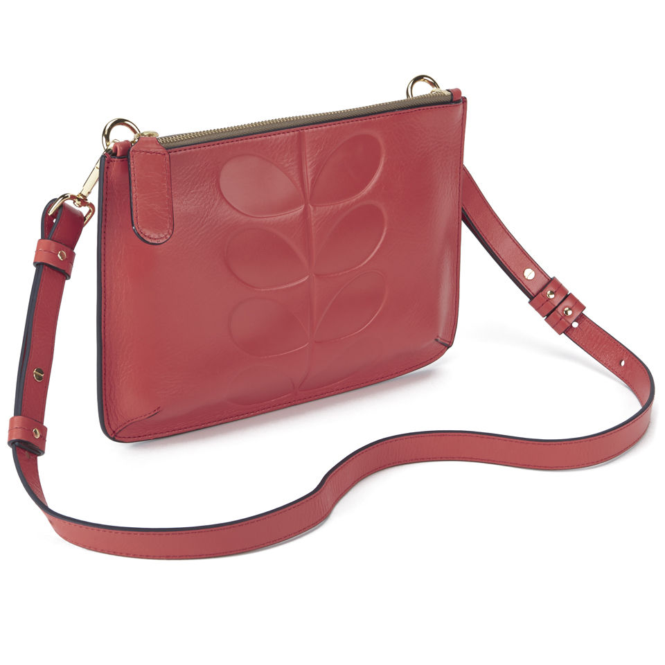 Orla Kiely Forget Me Not Small Cross Body Bag Red