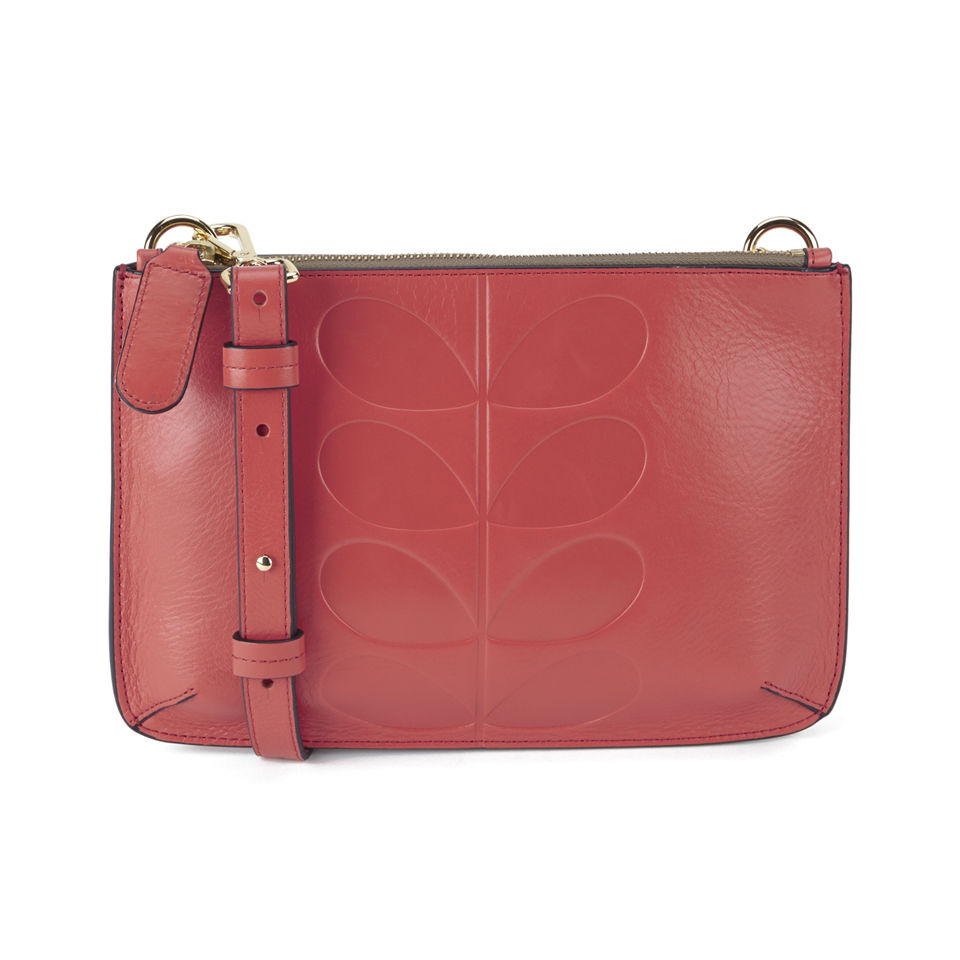 Orla Kiely Forget Me Not Small Cross Body Bag Red