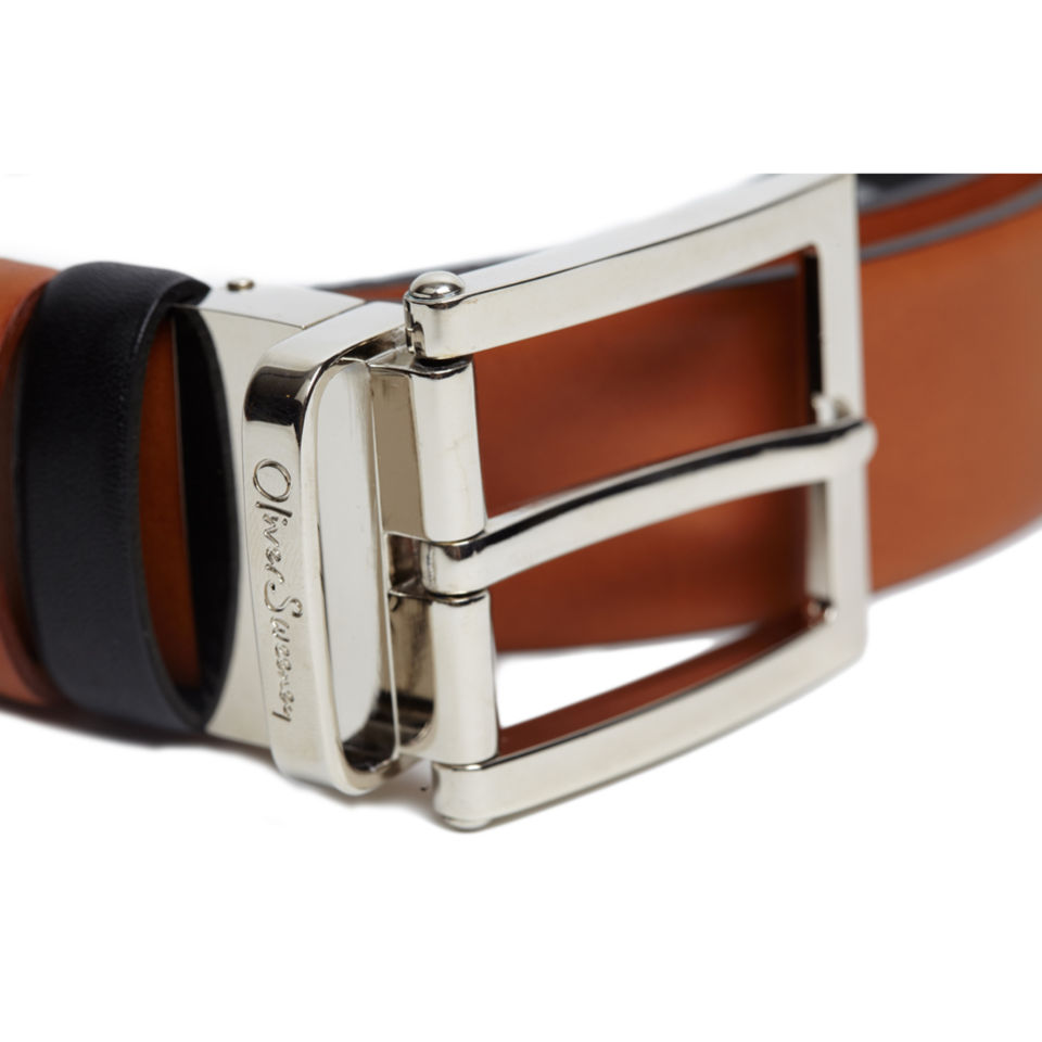 Oliver Sweeney Malmsey Leather Belt Black Tan