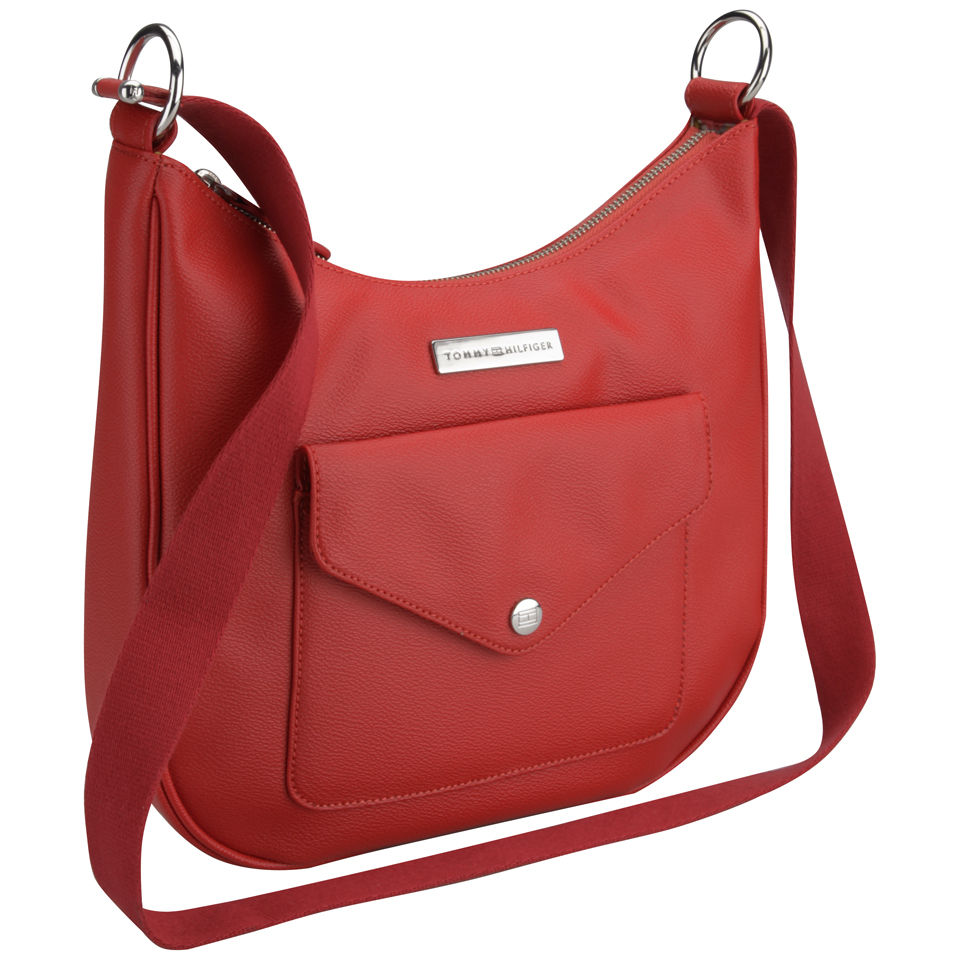 Tommy Hilfiger Women's Suzette Leather Hobo Bag - Poppy Red