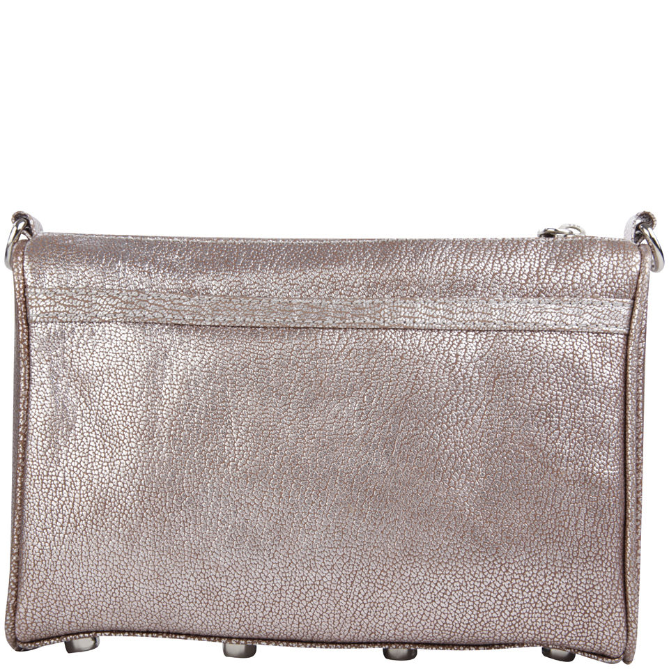 Rebecca Minkoff Mini Mac Leather Shoulder Bag - Silver