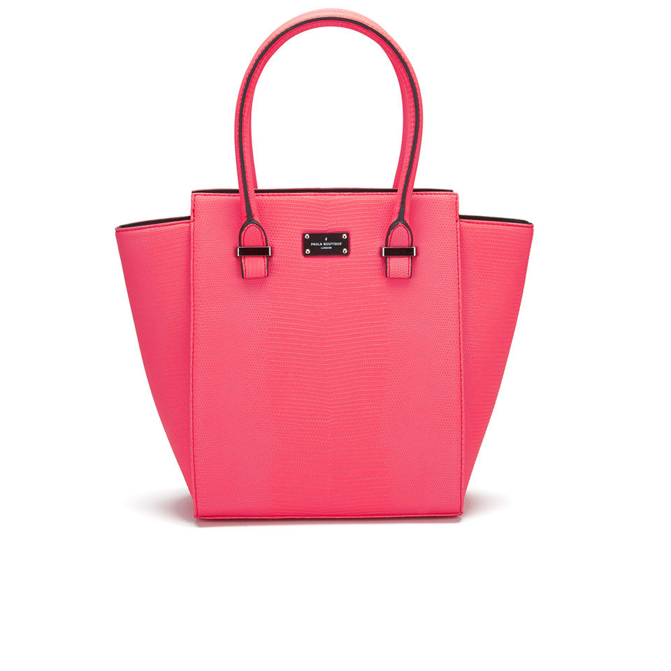Paul's Boutique Mila Tonal Snake Tote Bag - Coral