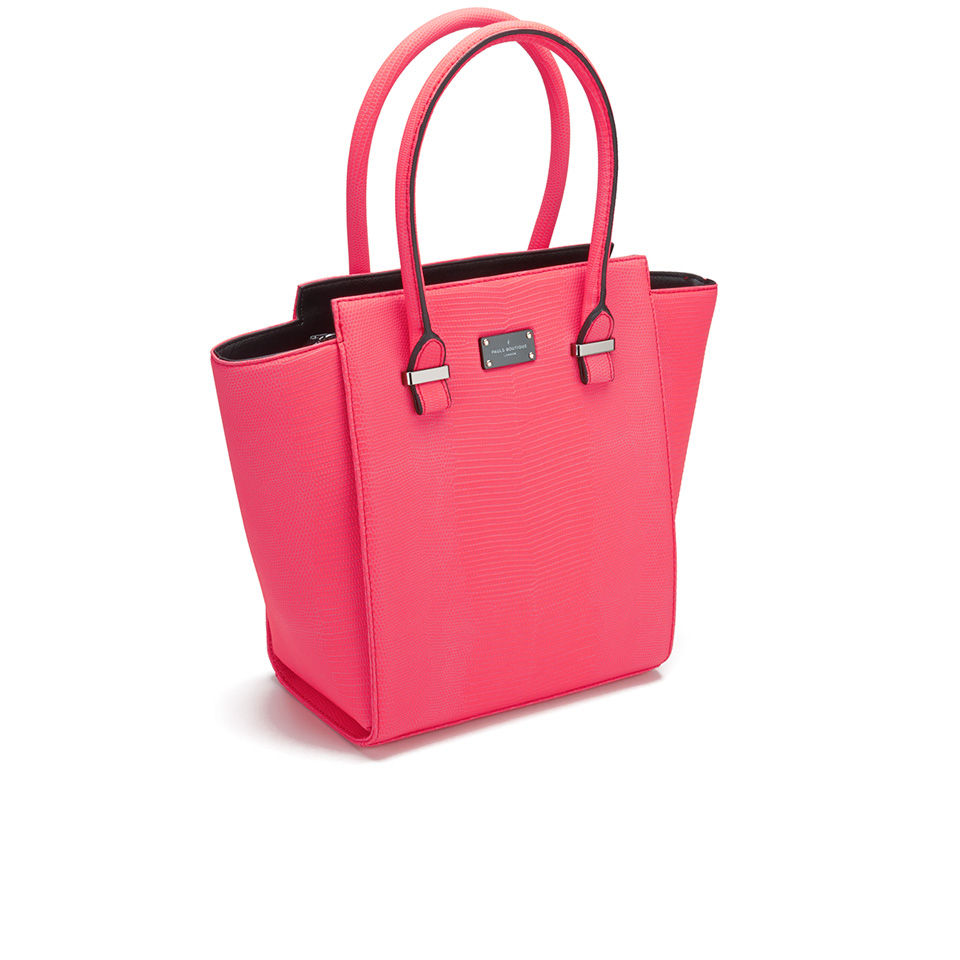 Paul's Boutique Mila Tonal Snake Tote Bag - Coral