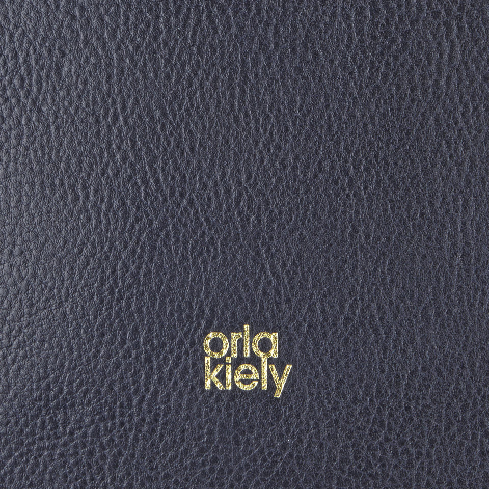 Orla Kiely Leather Ivy Bag - Navy
