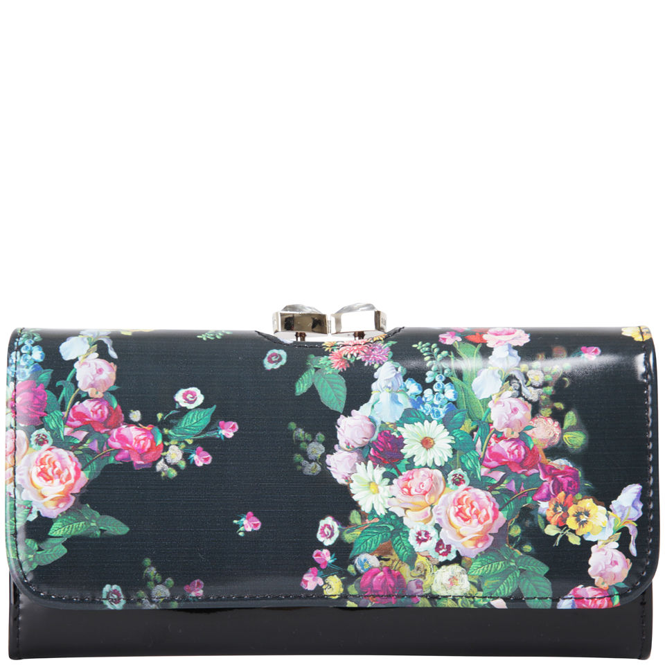 Ted Baker Balbara Oil Blossom Leather Matinee Purse - Black