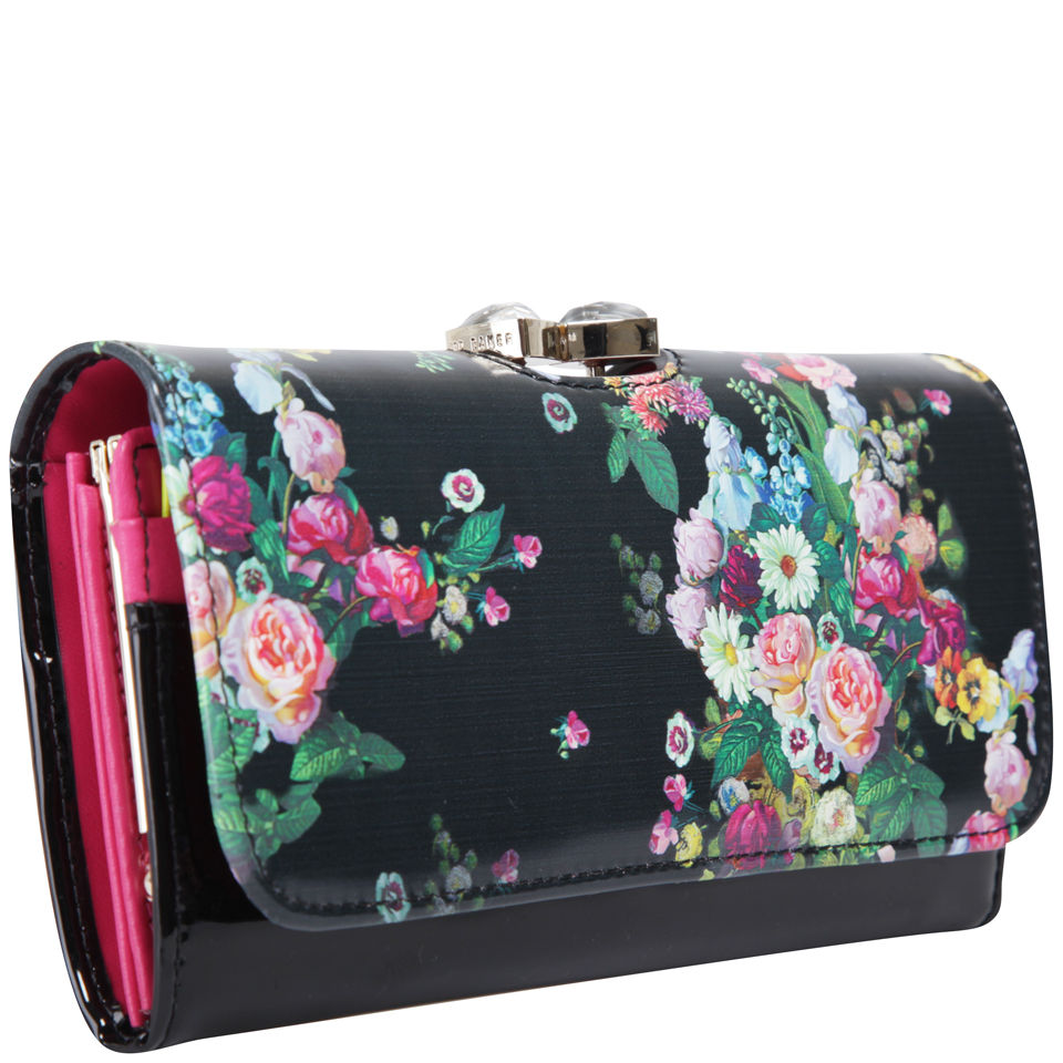 Ted Baker Balbara Oil Blossom Leather Matinee Purse - Black