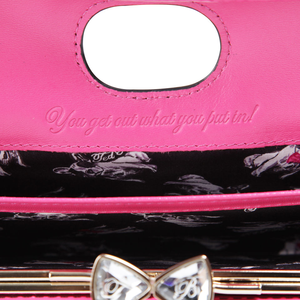 Ted Baker Balbara Oil Blossom Leather Matinee Purse - Black