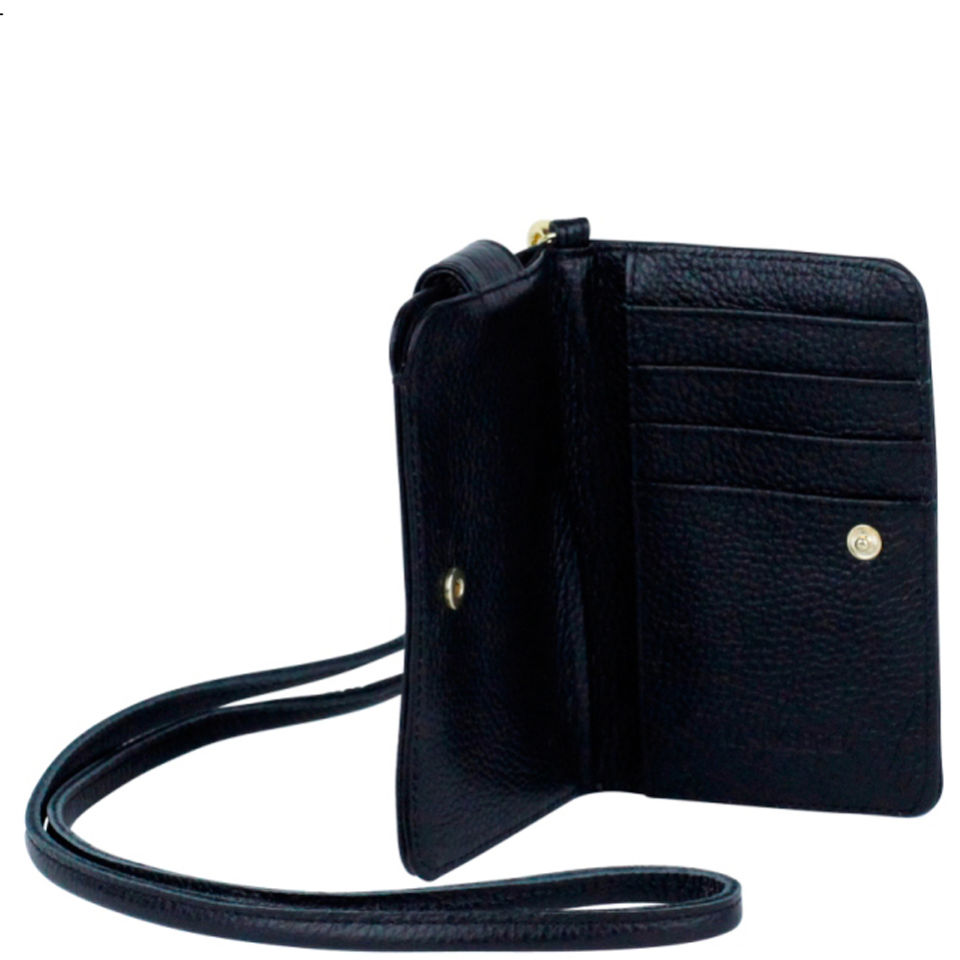 Markberg Mira Leather Mobile Purse - Black/Gold